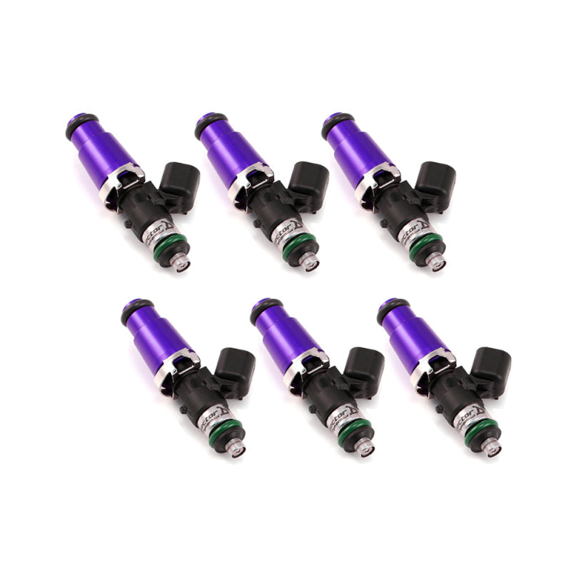 Injector Dynamics - ID1300-XDS, for 1990-1996 300ZX TT. 14mm (purple) adapter tops. Set of 6. *Requires top feed conversion*