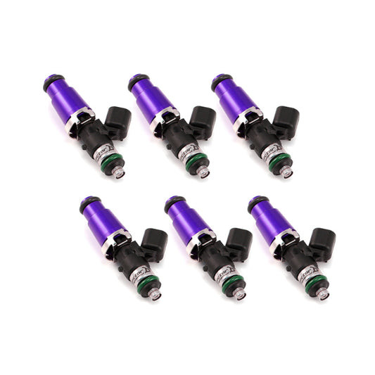 Injector Dynamics - ID1300-XDS, for 1990-1996 300ZX TT. 14mm (purple) adapter tops. Set of 6. *Requires top feed conversion*