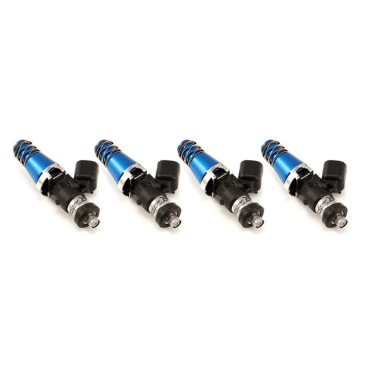 Injector Dynamics - ID1700-XDS, for MR-2 Non-turbo 1990-1996 / 5SFE applications. 11mm (blue) adapter top. Denso lower. Set of 4.