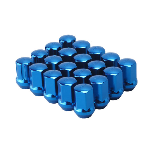 F2 Steel Lug Nuts M12x1.25 w/ Lock Kit, Blue