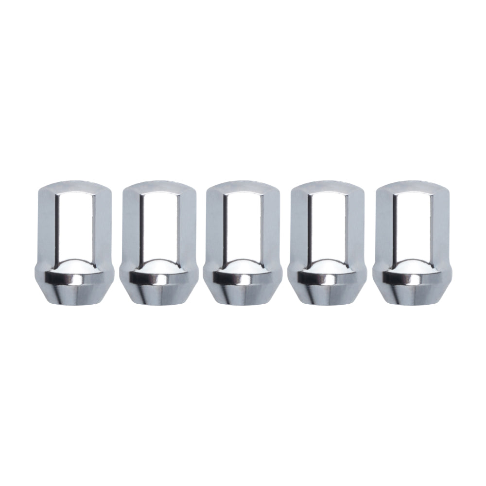 F2 Steel Lug Nuts M12x1.25 w/ Lock Kit, Chrome