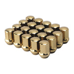 F2 Steel Lug Nuts M12x1.25 w/ Lock Kit, Gold