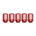 F2 Steel Lug Nuts M12x1.25 w/ Lock Kit, Red