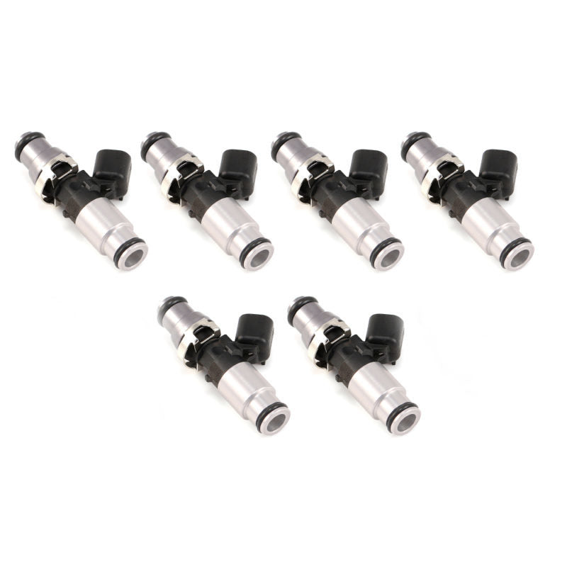 Injector Dynamics - ID1050-XDS, for BA/BF Ford Falcon XR6 turbo. 14 mm (grey) adaptor top AND (silver) BOTTOM adaptor. Set of 6.